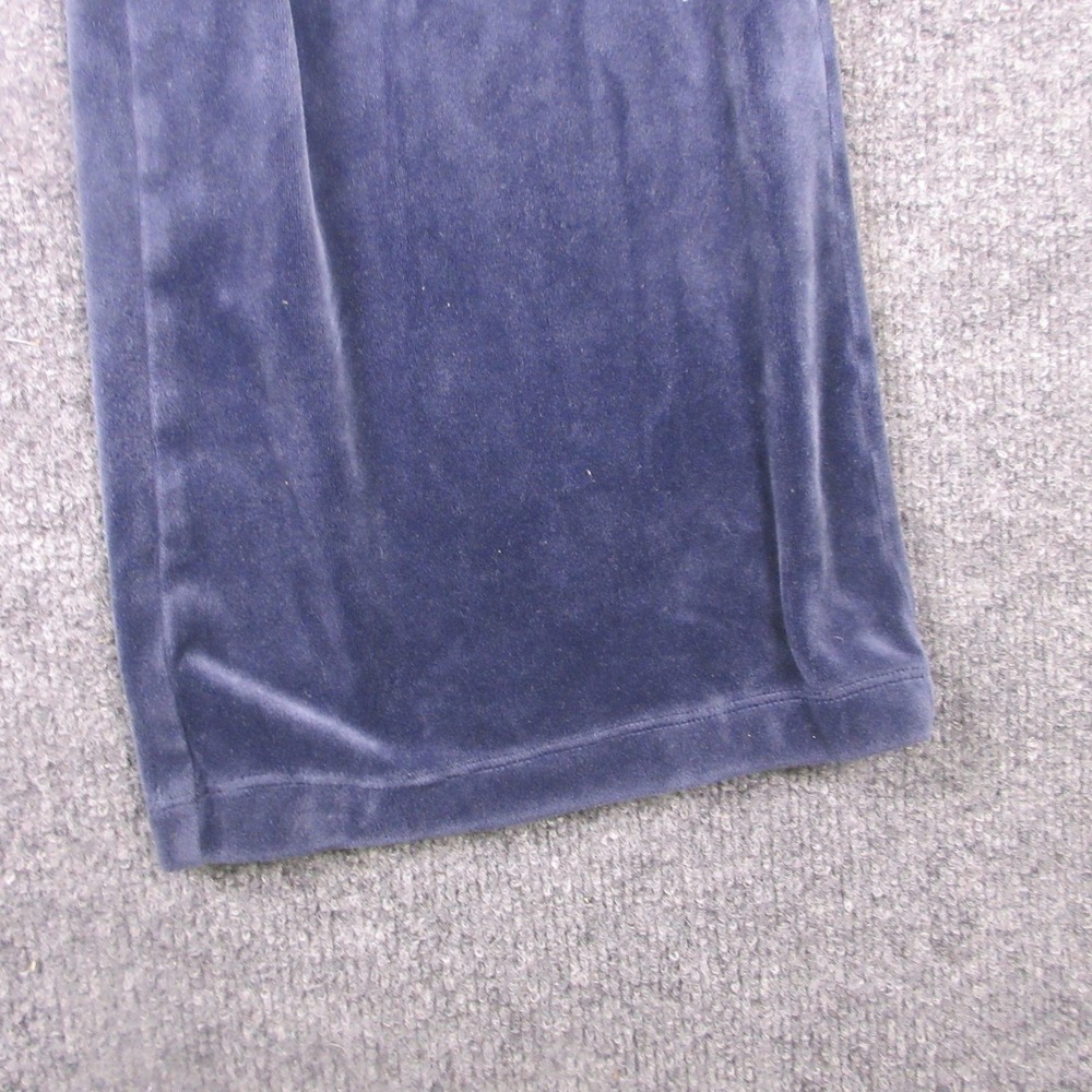 Uniqlo Sweatpants Womens XS Blue Velour Wide Leg Elastic Waist Lounge‎ Stretch - Picture 4 of 8
